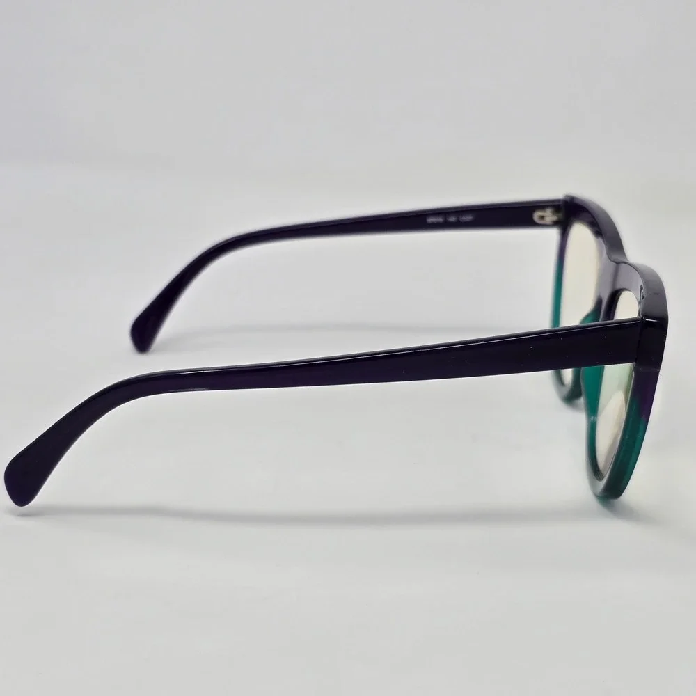 SEE Eyeglasses Frames Purple Green Ombre Italy Designer Glasses FRAMES ONLY‎
